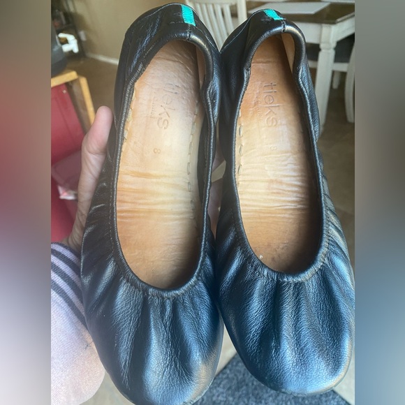 Tieks By Gavriell Ballet Flats Shoes Black Leather Smooth Foldable Size 8 Women - Picture 9 of 14
